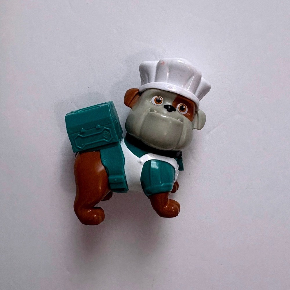 Paw Patrol Grandpa Gravel Rubble & Crew Growlin' Grub Food Truck Chef Figure